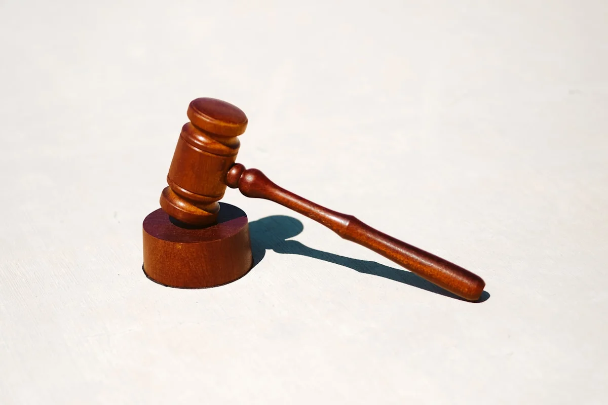 Legal documents and statute books on a desk